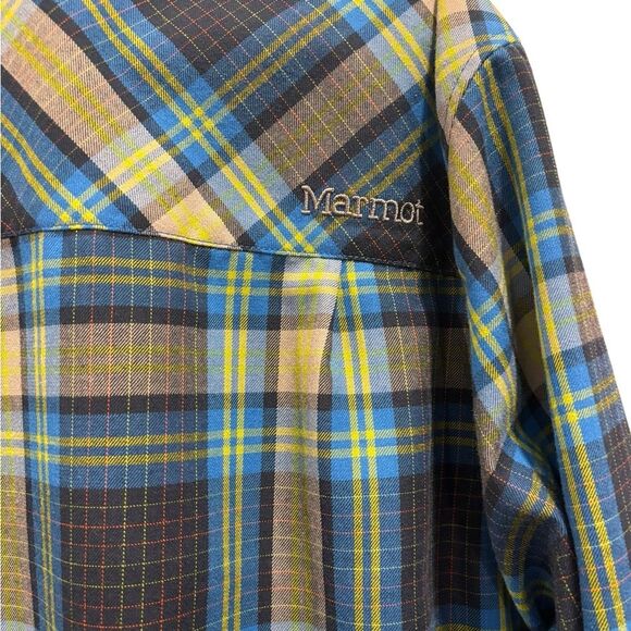 Men’s MARMOT Zephyr Plaid Button Up Shirt XL Hiking Outdoors - Picture 3 of 5